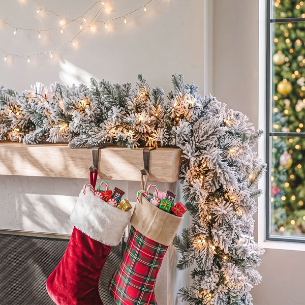 1.8M Pre-Lit Christmas Garland with 40 Warm White LED