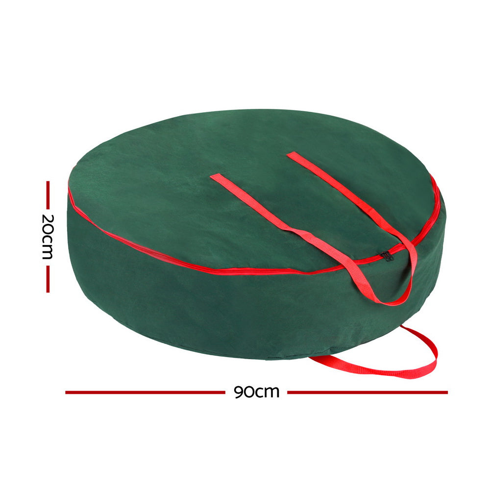 90CM Garland & Wreath Storage Bag – Green Oxford Fabric