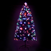 4FT Fibre Optic Christmas Tree with Multi-Colour LEDs & Star Topper