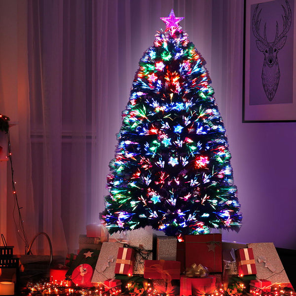 5FT Fibre Optic LED Christmas Tree – 180 Tips, Multicolour LEDs