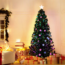 6FT Fibre Optic Christmas Tree – 250 Tips, Multicolour LED Lights