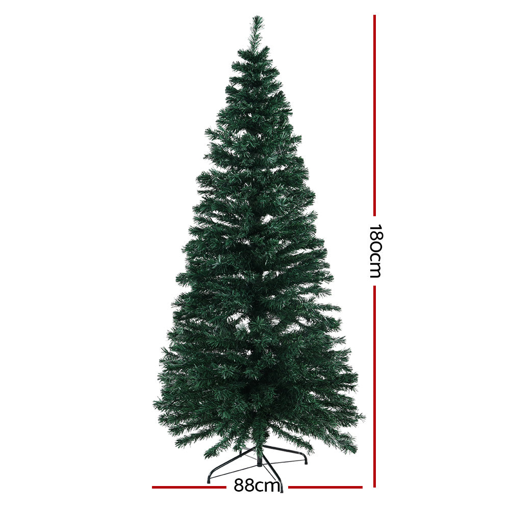 6FT Fibre Optic Christmas Tree with 300 Multi-Colour Lights