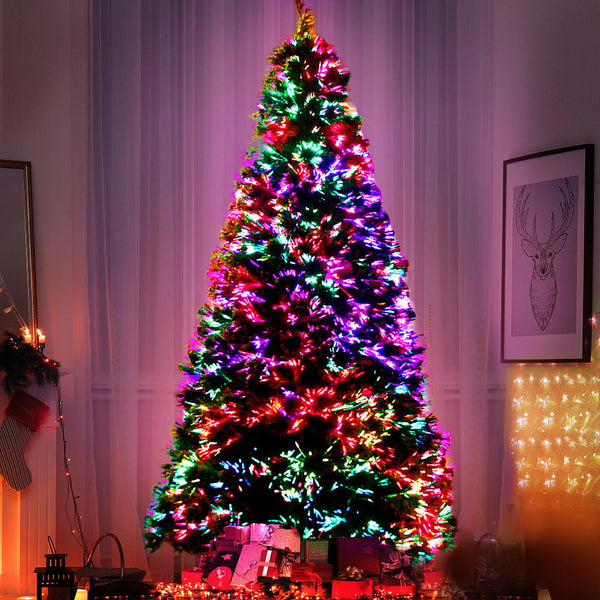 6FT Fibre Optic Christmas Tree – 300 Tips, 300 Multicolour LED Lights