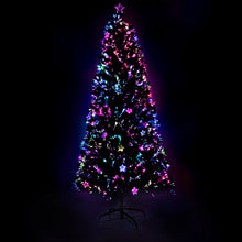 7FT Fibre Optic Christmas Tree with Multi-Colour LEDs & Star Topper