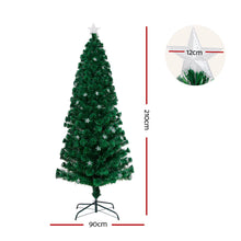 7FT Fibre Optic Christmas Tree with Multi-Colour LEDs & Star Topper