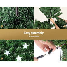 8FT Optic Fibre LED Christmas Tree with Multi-Colour Pre-Lit with Star Topper