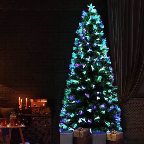 7FT Fibre Optic Christmas Tree – 270 Tips, 274 Multicolour LED Lights