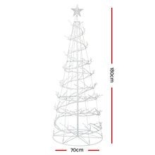 6FT Spiral LED Christmas Tree with 320 Cold White LEDs