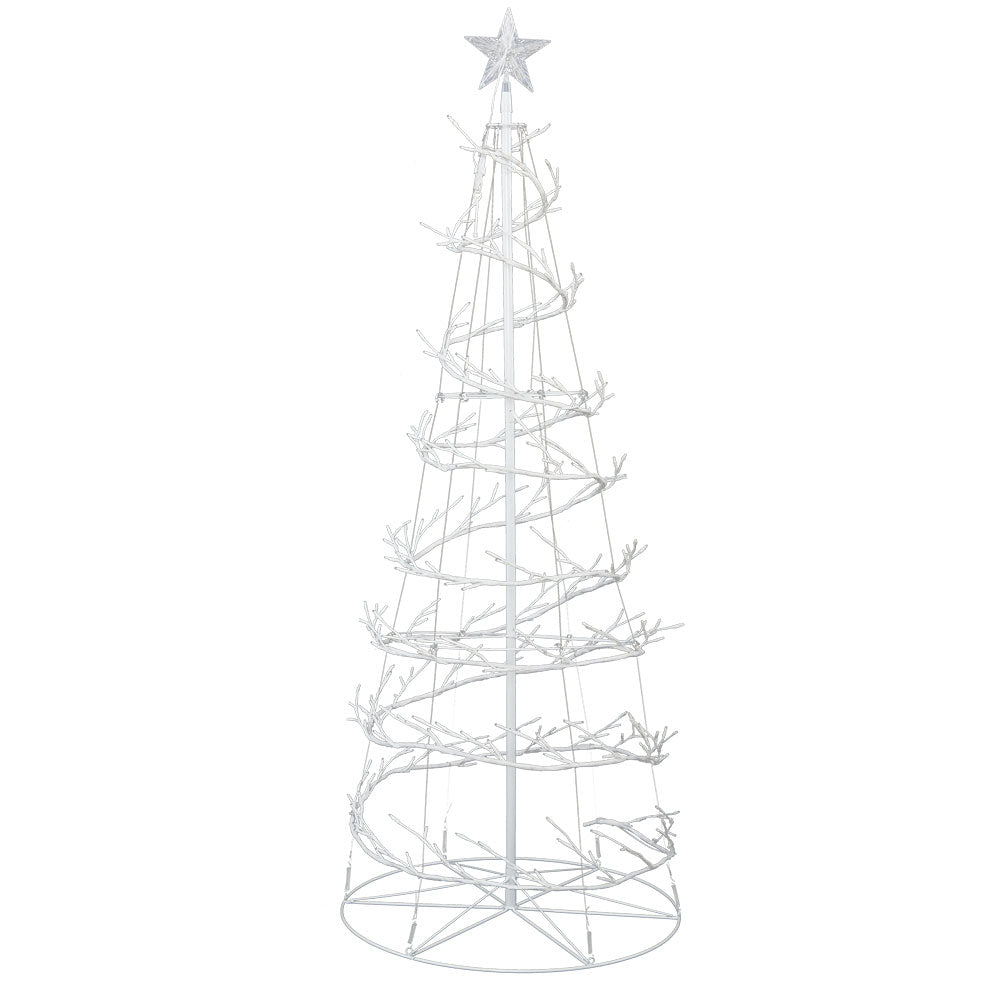 6FT Spiral LED Christmas Tree with 320 Cold White LEDs