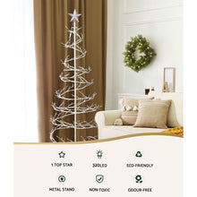 6FT Spiral LED Christmas Tree with 320 Cold White LEDs