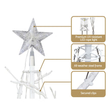 6FT Spiral LED Christmas Tree with 320 Cold White LEDs