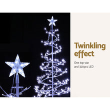 6FT Spiral LED Christmas Tree with 320 Cold White LEDs