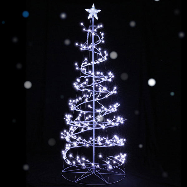 6FT Spiral Christmas Tree – 320 Tips, 320 Cold White LED Lights