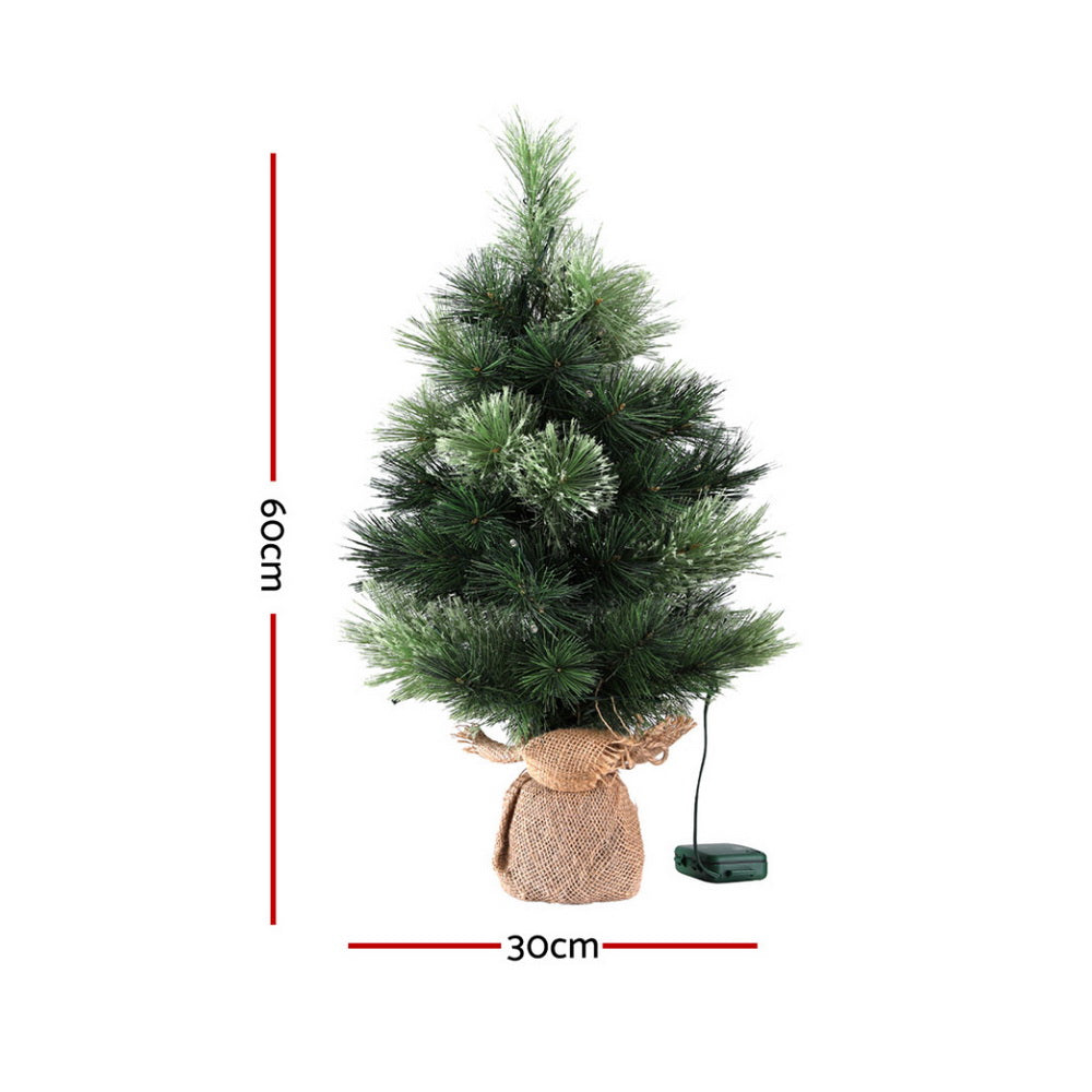 60CM Tabletop Christmas Tree with 50 LED Lights