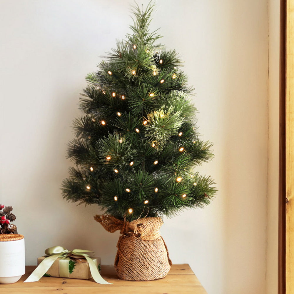 60CM Tabletop Christmas Tree with 50 LED Lights