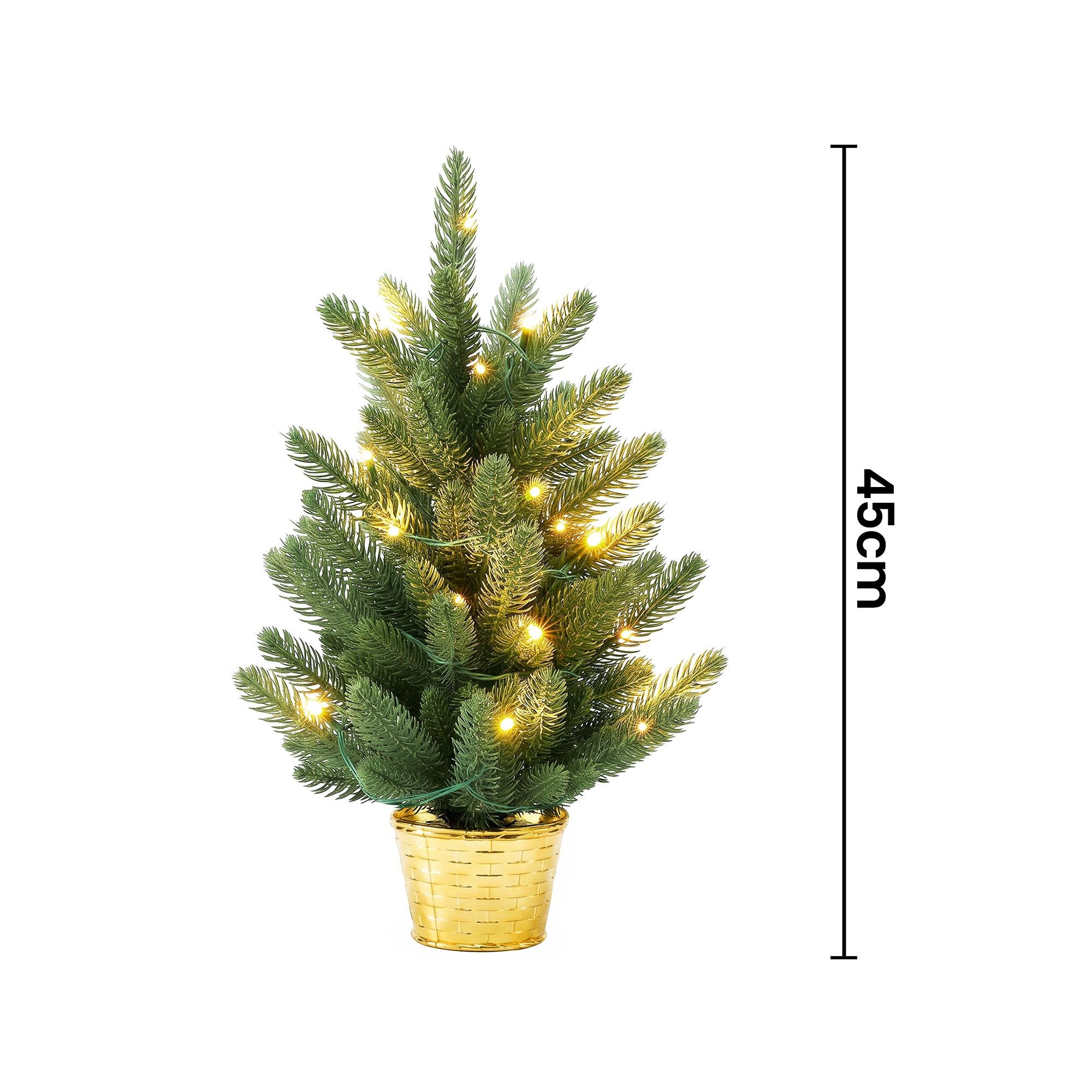 45CM Pre-Lit Tabletop Christmas Tree with 20 LED lights