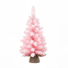 60CM Flocked Pink Tabletop Christmas Tree