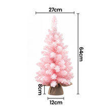 60CM Flocked Pink Tabletop Christmas Tree