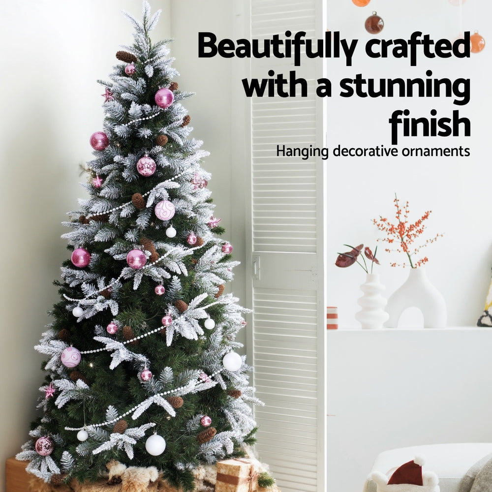33 Piece Pink & White Christmas Bauble Decoration Set