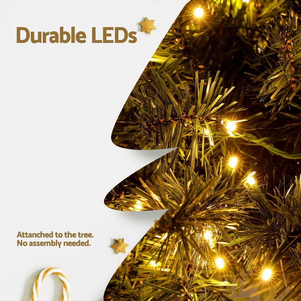 Pre-Lit Christmas Palm Tree Set with 930 Warm White LEDs