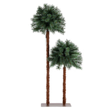 1.5M & 1M Pre-Lit Christmas Palm Tree Set with 70 Warm White LEDs