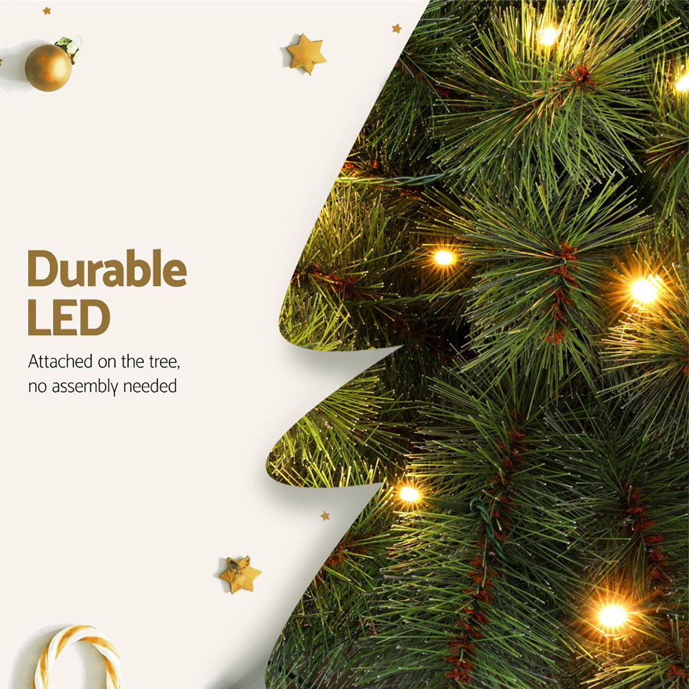 1.5M & 1M Pre-Lit Christmas Palm Tree Set with 70 Warm White LEDs