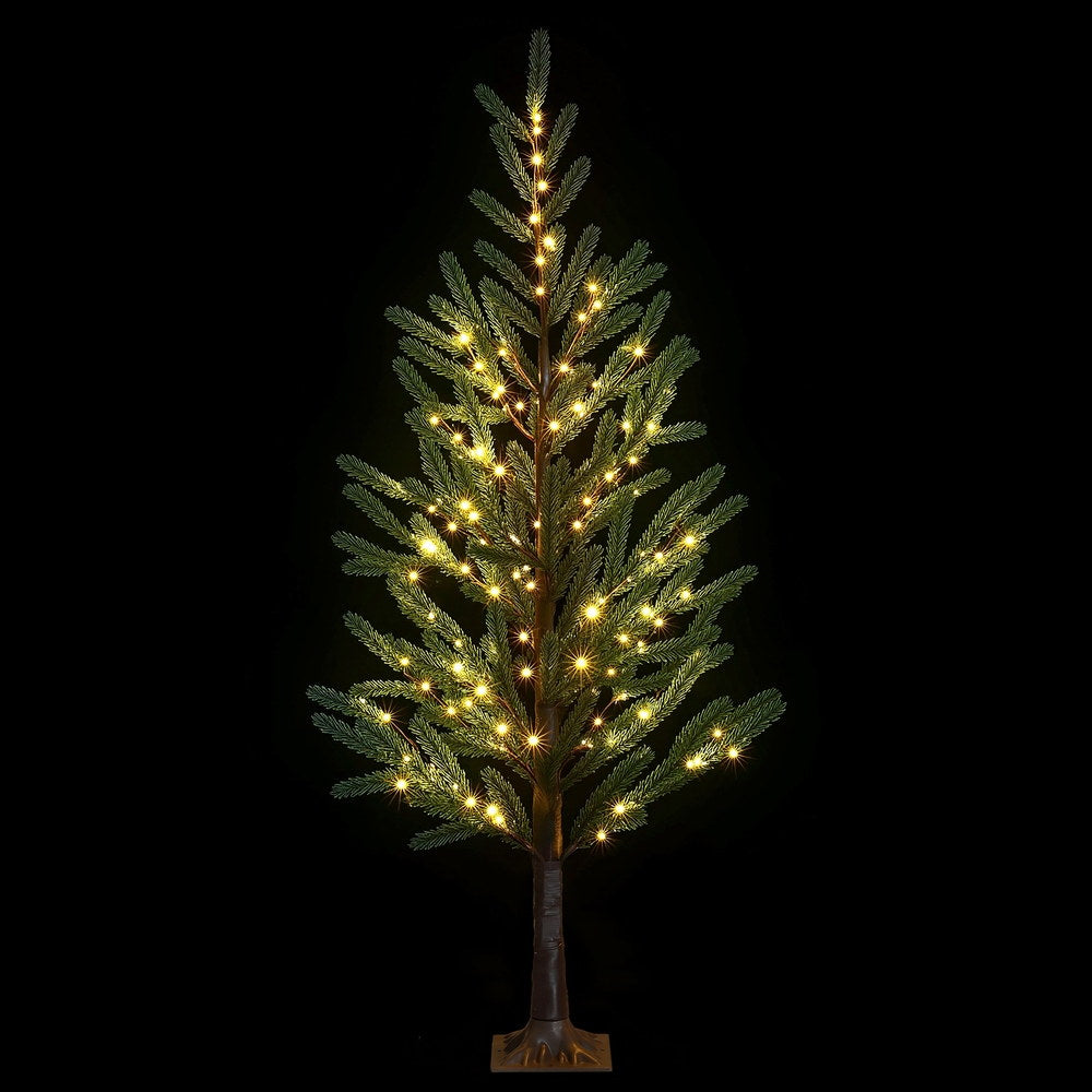 6FT Pre-Lit LED Christmas Tree with 120 Warm White LEDs
