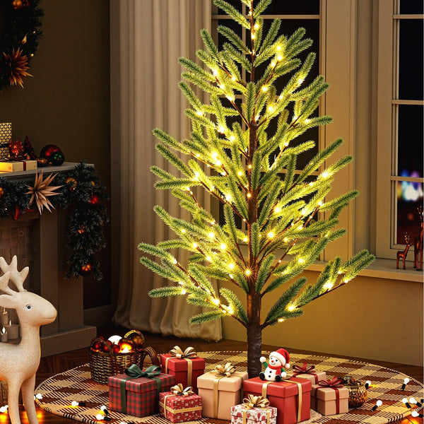 6FT Christmas Tree – 120 Tips, 120 Warm White LED Lights