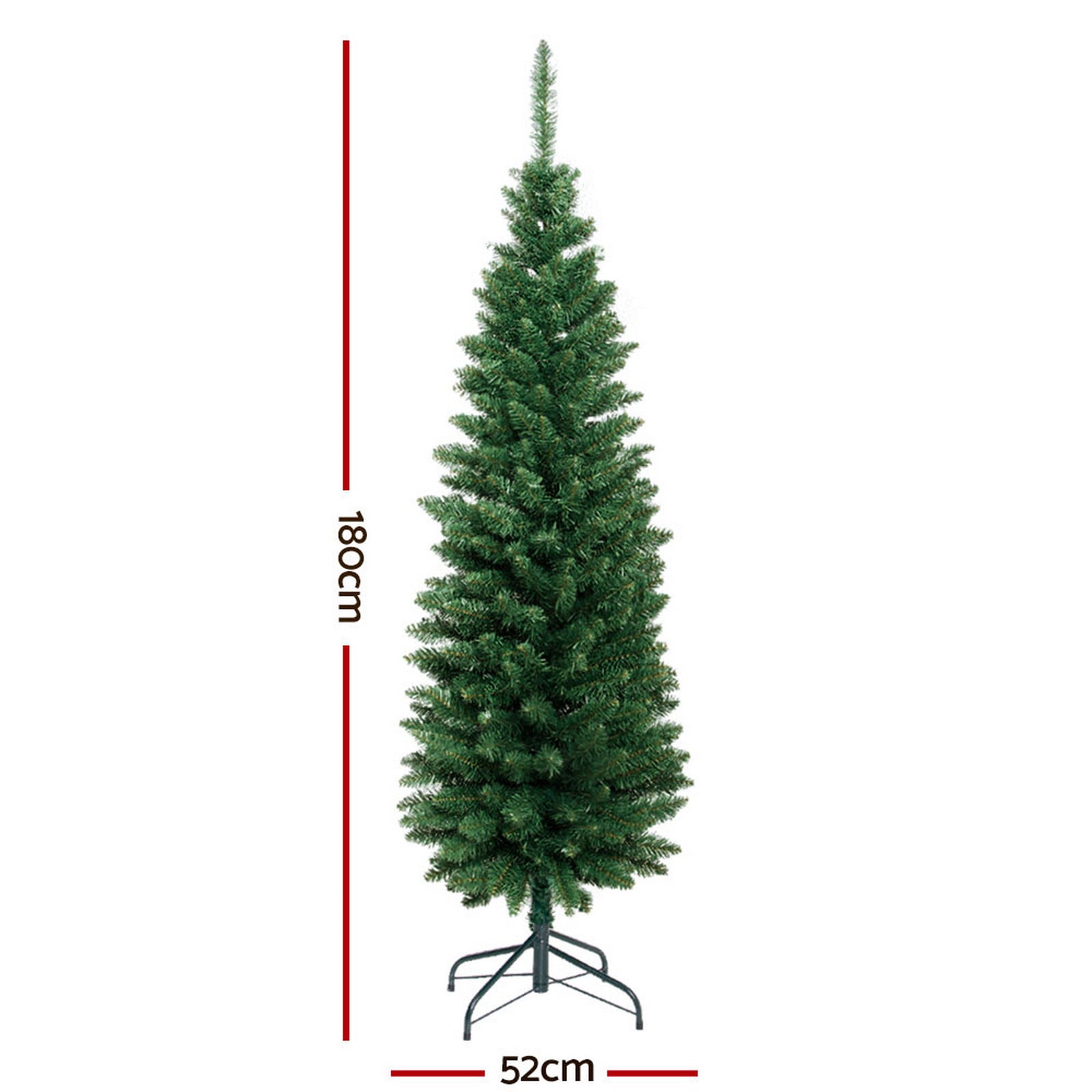 6FT Slim Green Fir Christmas Tree with 300 Tips