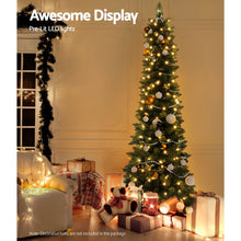 6FT Slim Pre-Lit Christmas Tree with 200 Warm White LEDs