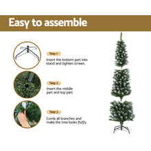 6FT Slim Snow-Tipped Christmas Tree with 300 Tips