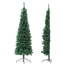 6FT Pre-Lit Half Christmas Tree with 165 Warm White LED