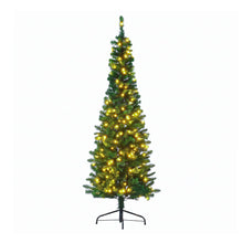 6FT Pre-Lit Half Christmas Tree with 165 Warm White LED