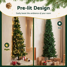 6FT Pre-Lit Half Christmas Tree with 165 Warm White LED