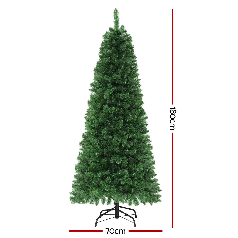 6FT Pre-Lit Christmas Tree with 200 Multi-Colour LEDs & 8 Lighting Modes