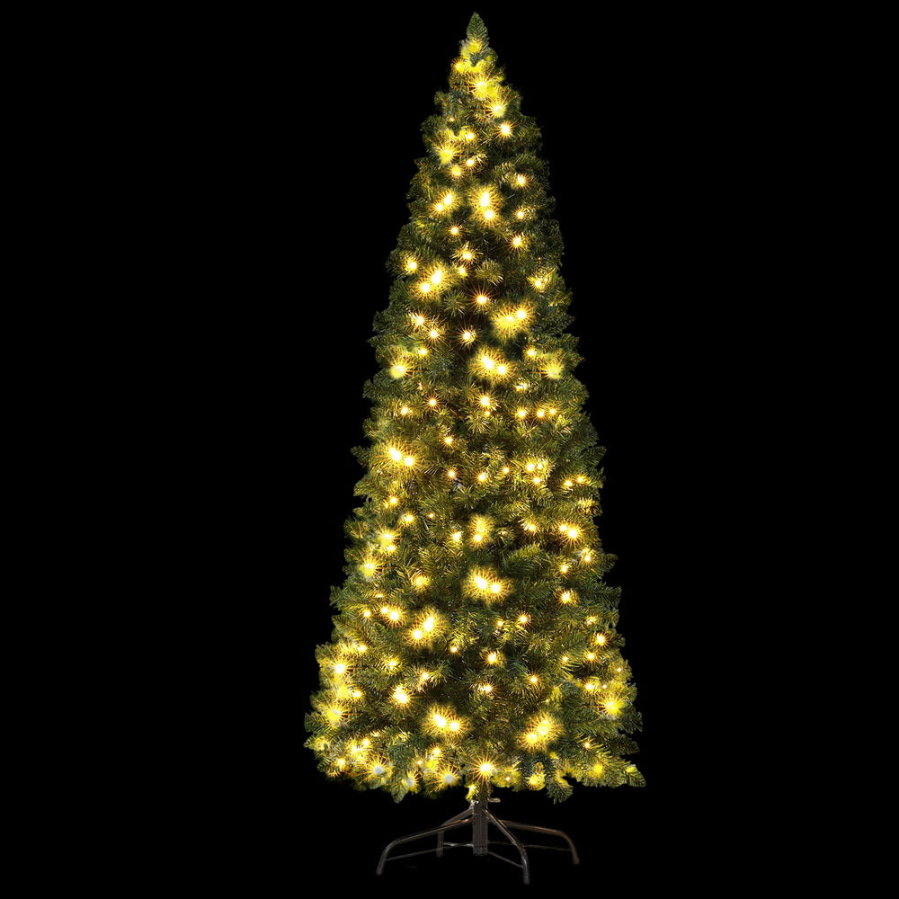 6FT Pre-Lit Christmas Tree with 200 Multi-Colour LEDs & 8 Lighting Modes