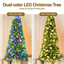 6FT Pre-Lit Christmas Tree with 200 Multi-Colour LEDs & 8 Lighting Modes