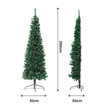 8FT Pre-Lit Half Christmas Tree with 280 Warm White LED