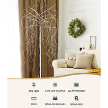 7FT Solar Weeping Willow LED Christmas Tree with 600 Warm White LEDs