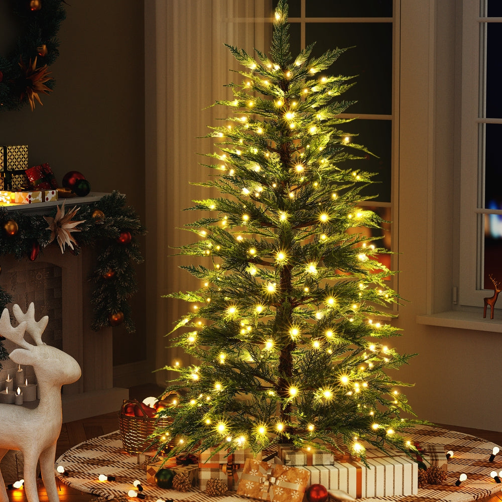 5FT Pre-Lit Christmas Tree – 263 Tips, 214 Warm White LED Lights