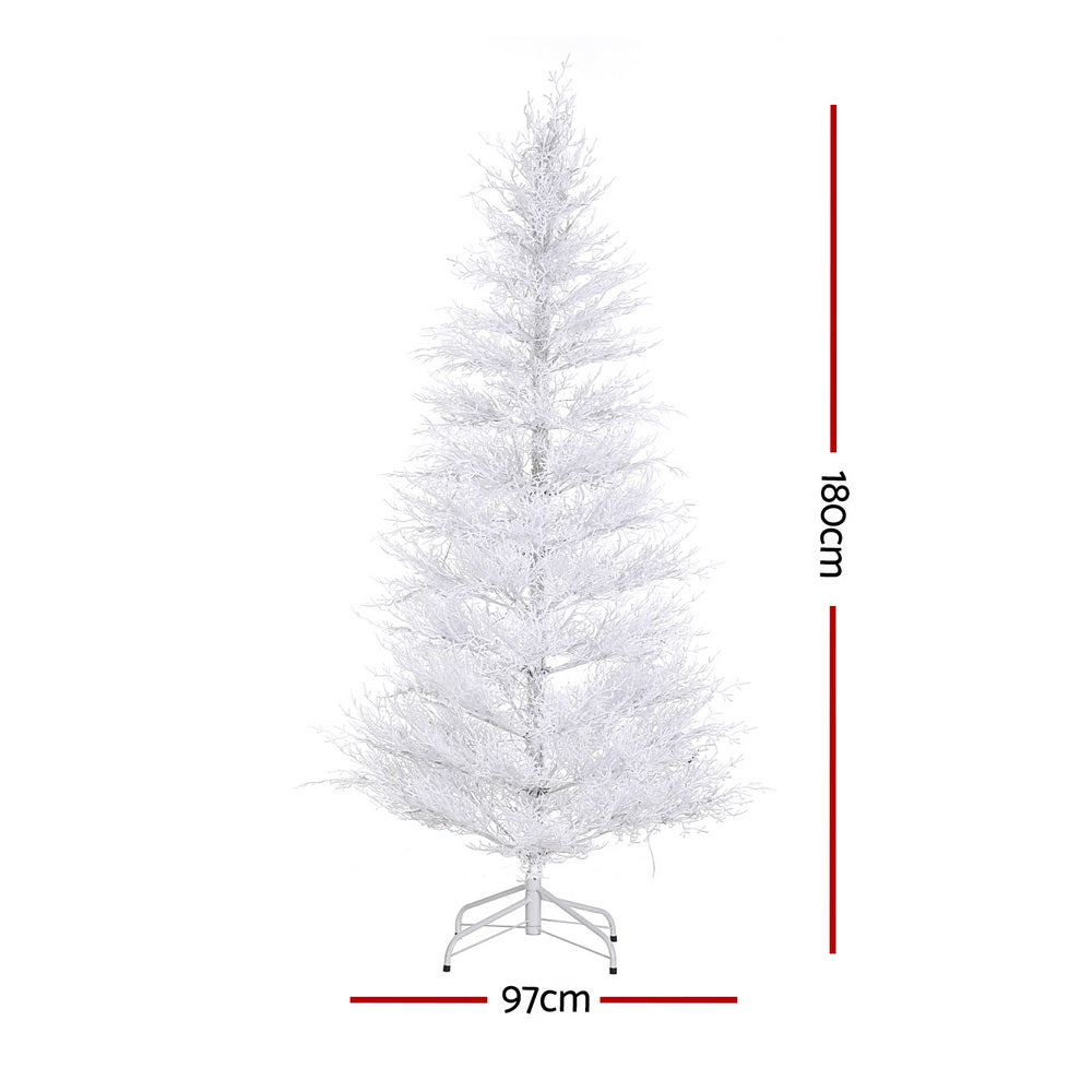 6FT Pre-Lit Iridescent Christmas Tree with 200 Multi-Colour LEDs