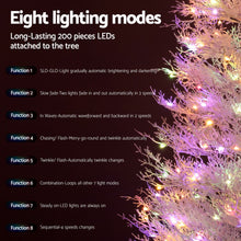 6FT Pre-Lit Iridescent Christmas Tree with 200 Multi-Colour LEDs