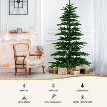 7FT Pre-Lit Sparse Christmas Tree with 400 Warm White LEDs