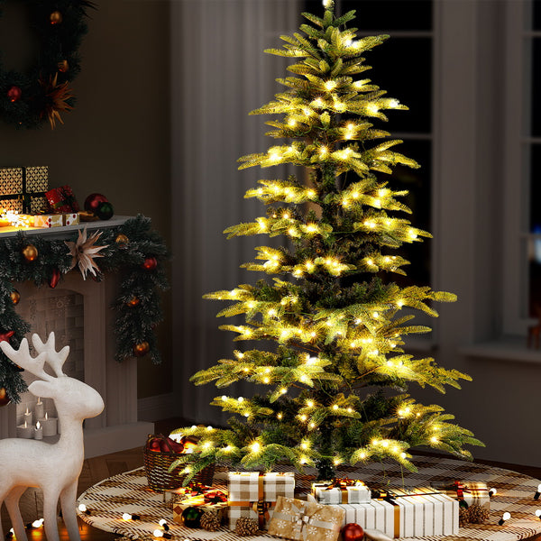 7FT Sparse Christmas Tree – 860 Tips, 400 Warm White LED Lights