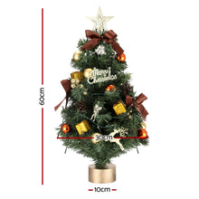 60CM Decorated Mini Christmas Tree – 50 Tips, 50 Warm White LED Lights