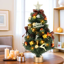 60CM Decorated Mini Christmas Tree – 50 Tips, 50 Warm White LED Lights