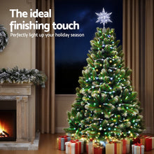 3D Christmas Tree Topper Star – 60 White LED Lights Silver