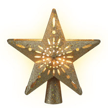Christmas Tree Topper Star – Gold Glitter Snowflake Projector