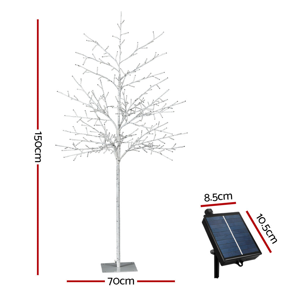 5FT Solar Christmas Tree – 304 Tips, 304 Warm White LED Lights