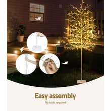 7FT Solar Warm White LED Twig Christmas Tree – 480 LEDs